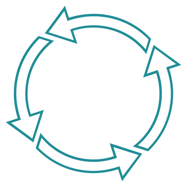 Rotación Ccw Contour Vector Icono — Archivo Imágenes Vectoriales