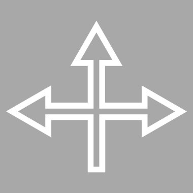 Kavşak okları satırı vektör simgesi ince