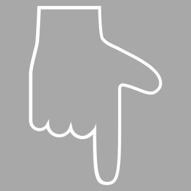 Anahat vektör simgesi aşağı el işaretçisi