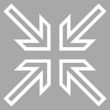 Oklar ince çizgi vektör simge içeriye doğru