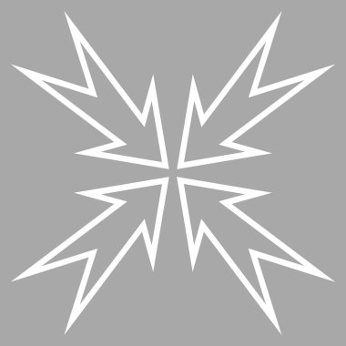 Toplantı noktası kontur vektör simgesi