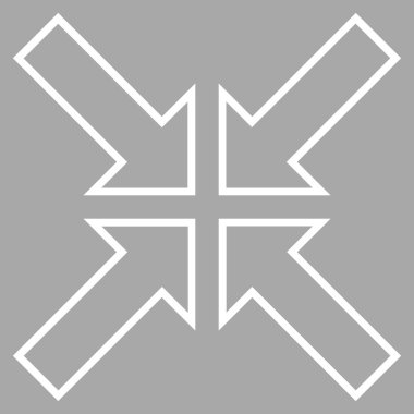 Toplantı noktası kontur vektör simgesi