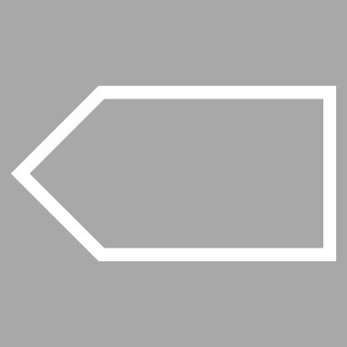 İşaretçi sol kontur vektör simgesi