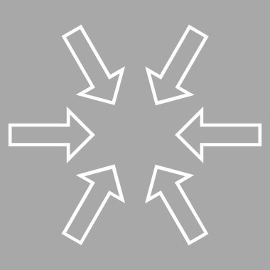 Basınç okları satırı vektör simgesi ince