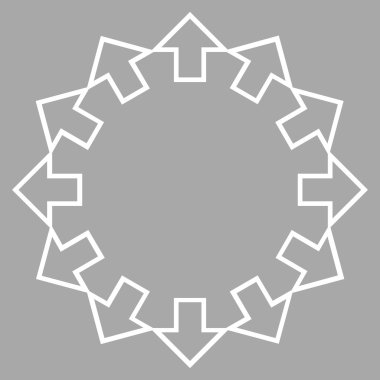 Radyal okları kontur vektör simgesi