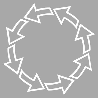 Döndürme oklarını satırı vektör simgesi ince