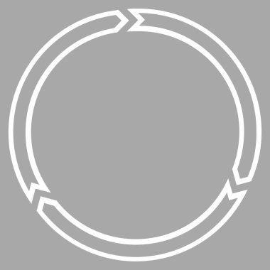 Döndürme daire kontur vektör simgesi