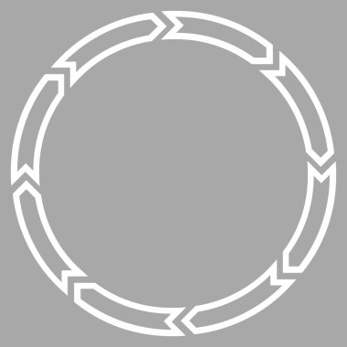 Döndürme daire kontur vektör simgesi