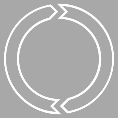 Döndürme daire kontur vektör simgesi