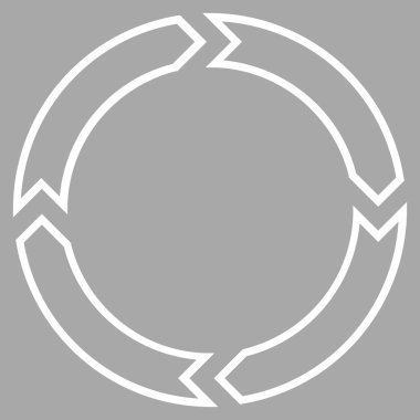 Döndürme daire ince çizgi vektör simgesi