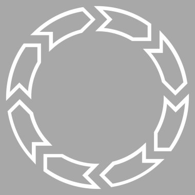 Döndürme daire anahat vektör simgesi