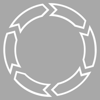 Döndürme daire kontur vektör simgesi