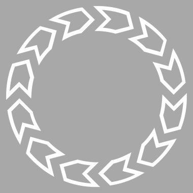 Döndürme daire ince çizgi vektör simgesi