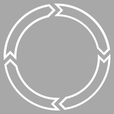 Döndürme daire ince çizgi vektör simgesi