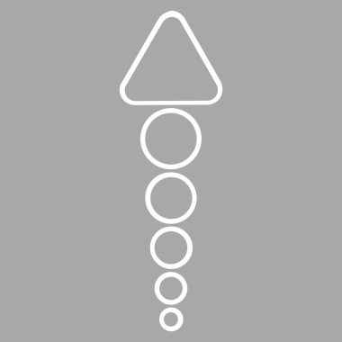 Kontur vektör simge yukarı ok göndermek