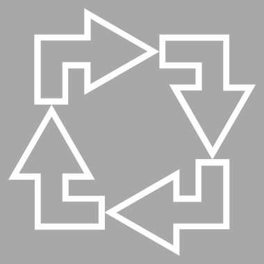 Kare geri dönüşüm kontur vektör simgesi