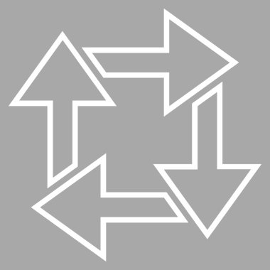 Kare geri dönüşüm kontur vektör simgesi