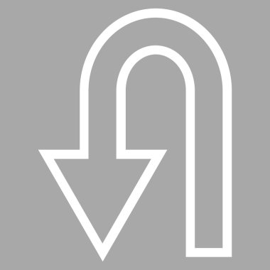 Geri kontur vektör simge açmak