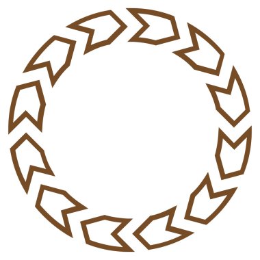 Döndürme daire kontur vektör simgesi