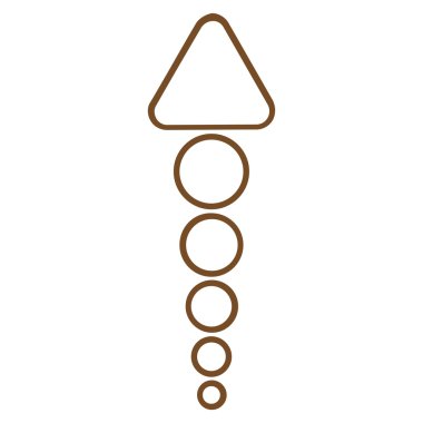 Kontur vektör simge yukarı ok göndermek