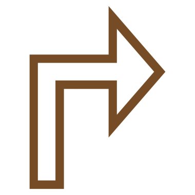 Doğru anahat vektör simge açmak