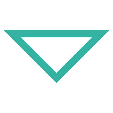 İnce çizgi vektör simgesi aşağı ok ucu