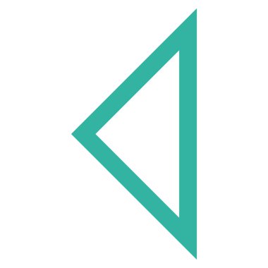 Ok ucu sol ince çizgi vektör simgesi