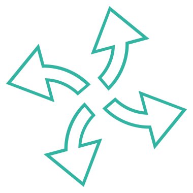 Santrifüj okları anahat vektör simgesi