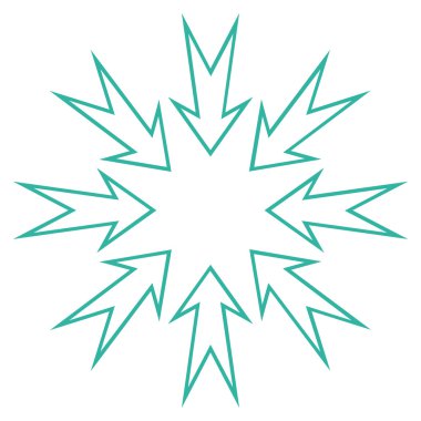 Oklar kontur vektör simge sıkıştırmak