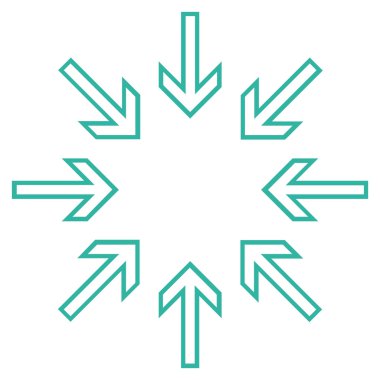 Oklar kontur vektör simge sıkıştırmak