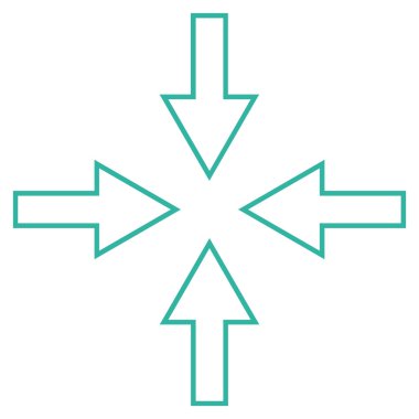 Oklar kontur vektör simge sıkıştırmak