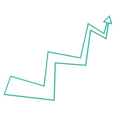 Eğimli yol kontur vektör simgesi