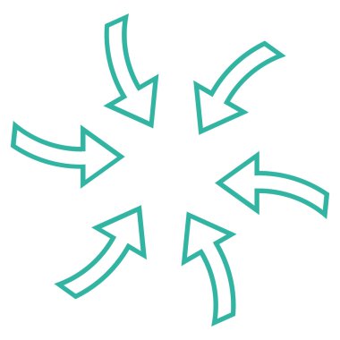 Siklon okları anahat vektör simgesi