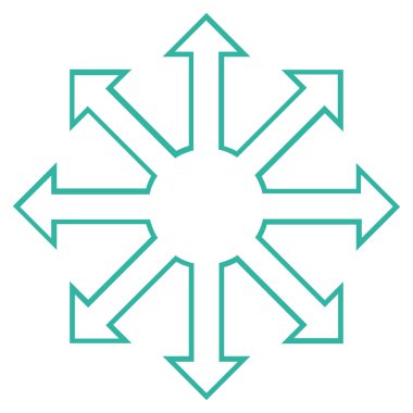 Oklar anahat vektör simgeyi büyütmek