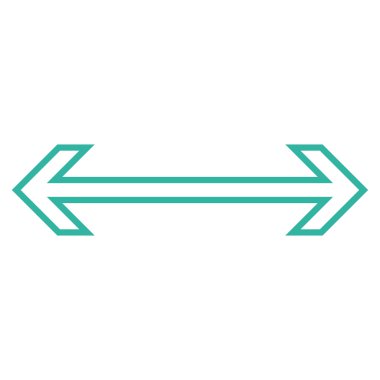 Exchange ok yatay ince çizgi vektör simgesi