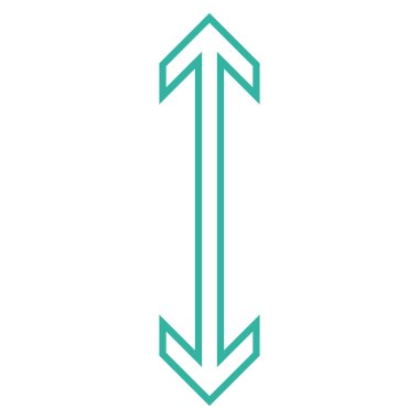 Exchange ok dikey ince çizgi vektör simgesi