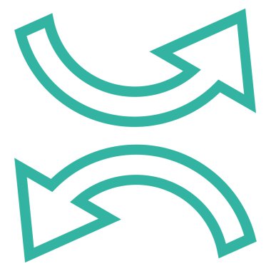 Exchange okları vektör simge kontur