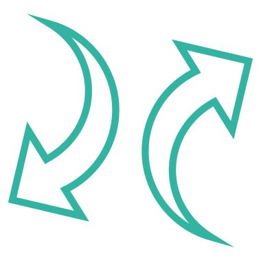 Exchange okları vektör simge kontur