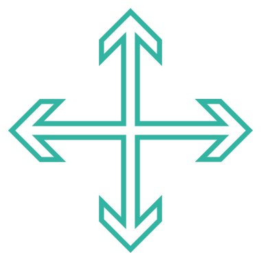 Oklar ince çizgi vektör simgesini genişletin