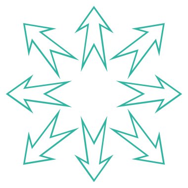 Oklar ince çizgi vektör simgesini genişletin