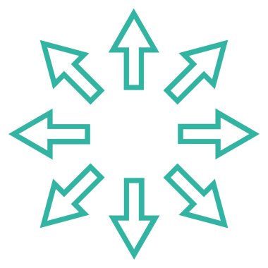 Oklar ince çizgi vektör simge patlayabilir