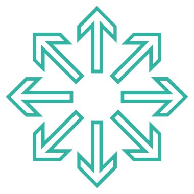 Oklar kontur vektör simge patlayabilir