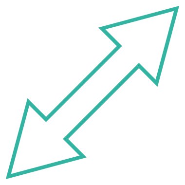 Fiske vurmak çapraz kontur vektör simgesi