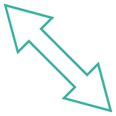 Çapraz anahat vektör simgesi ters çevir