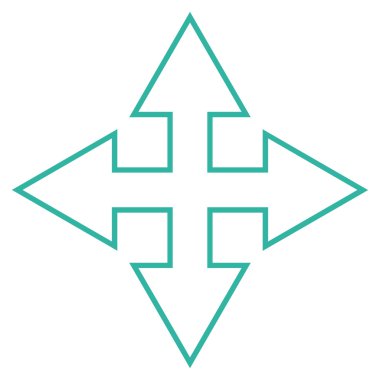 Tam ekran okları vektör simge kontur