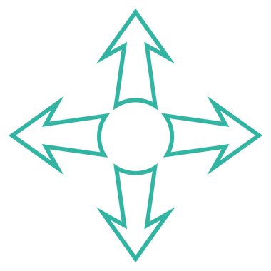 Tam ekran okları vektör simge kontur