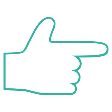 El işaretçisi şu ince çizgi vektör simgesi