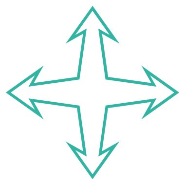 Kavşak okları vektör simge kontur