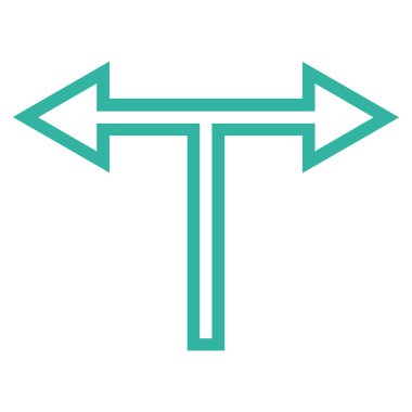 Birleşim sol doğru anahat vektör simgesi