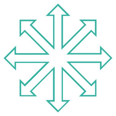 Oklar anahat vektör simge en üst düzeye çıkarmak